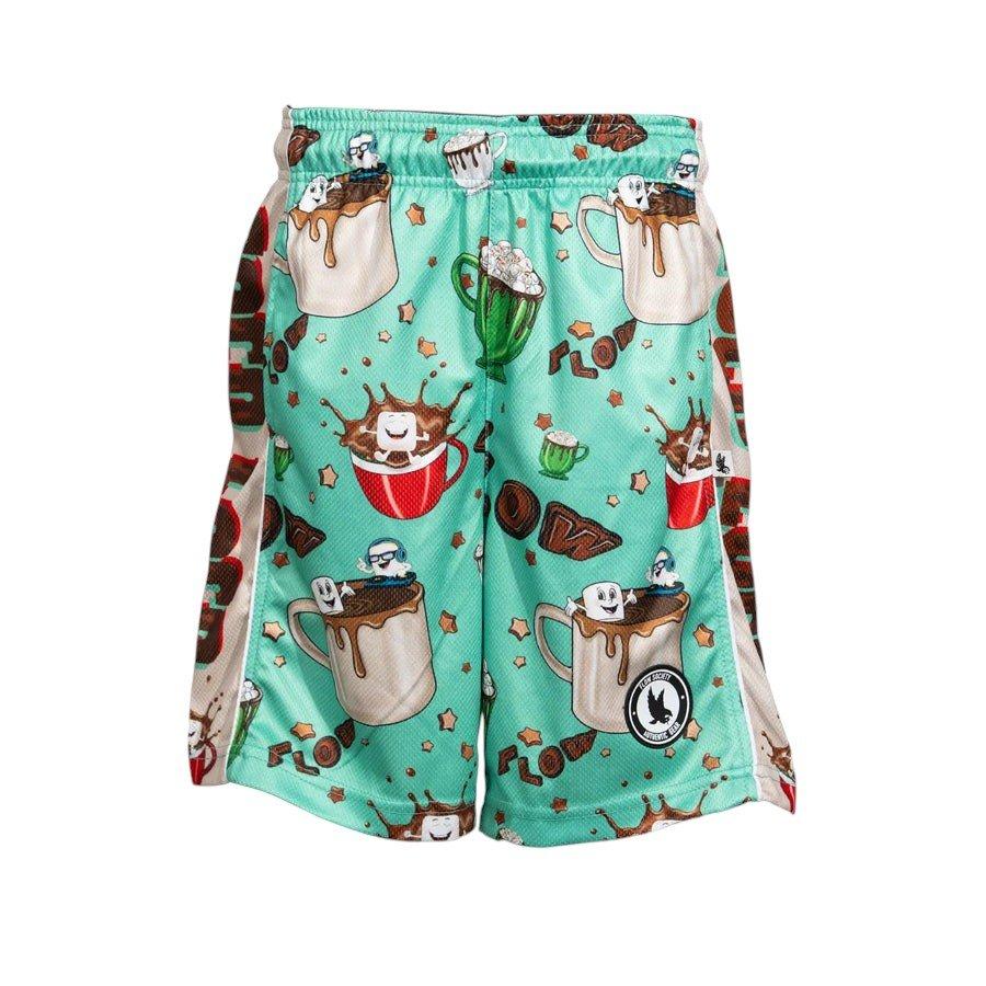 Flow Society Big Boys' 7" Coco Loco Hot Chocolate Shorts - Green - GREEN